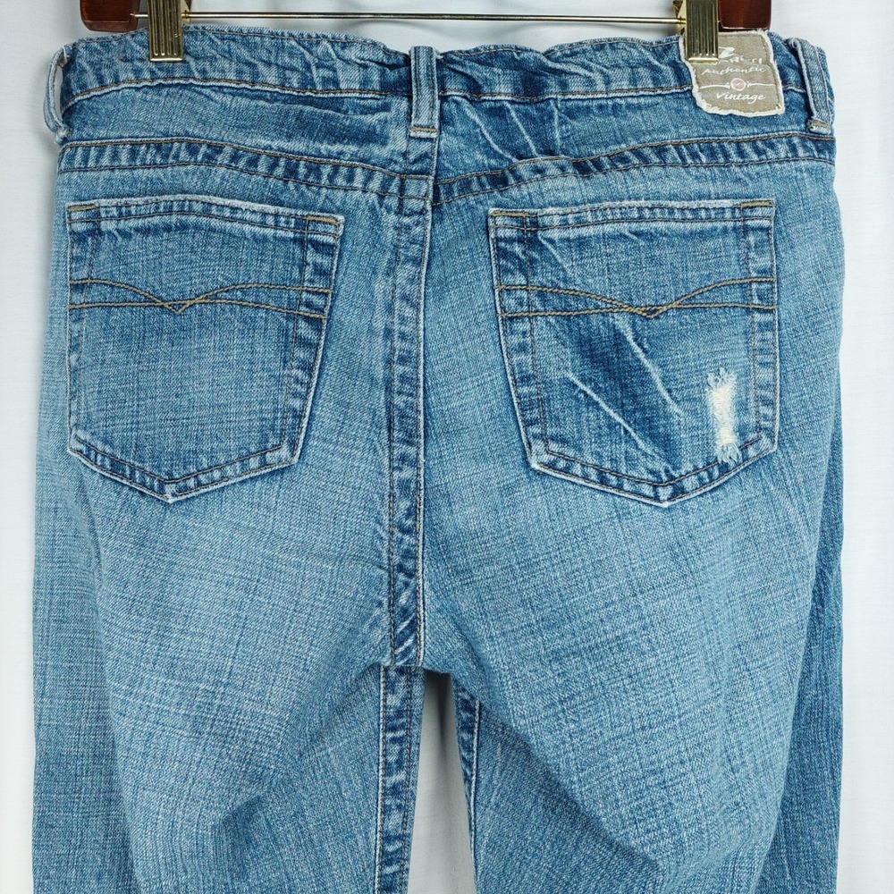 Z Cavaricci Distressed Embroidered Copper Sequin Jeans Wms Waist 33 Label Remove View 6